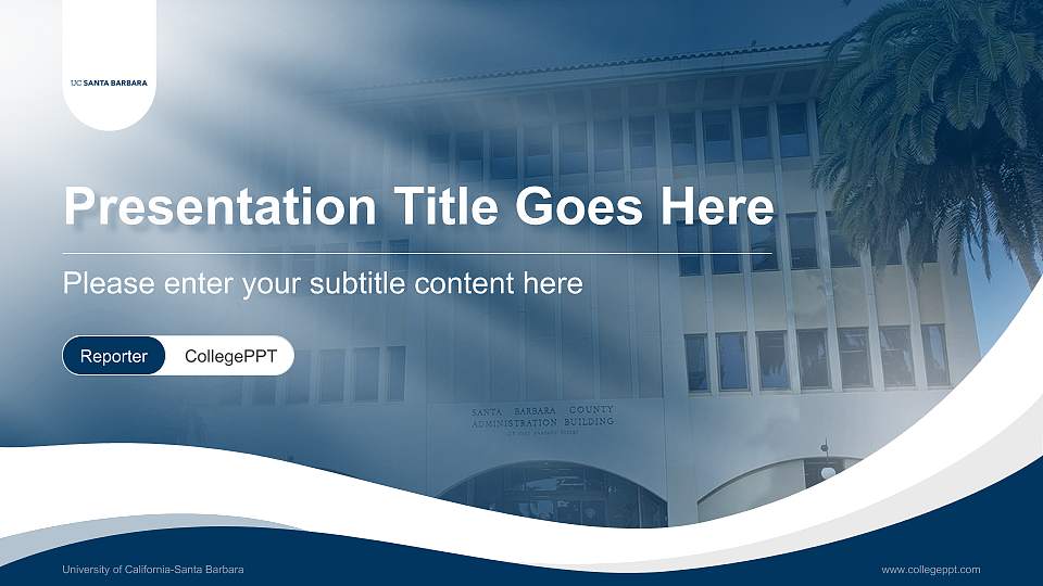 University of California-Santa Barbara Lecture Sharing and Networking Event PPT Template16:9 ratio PPT effect preview image