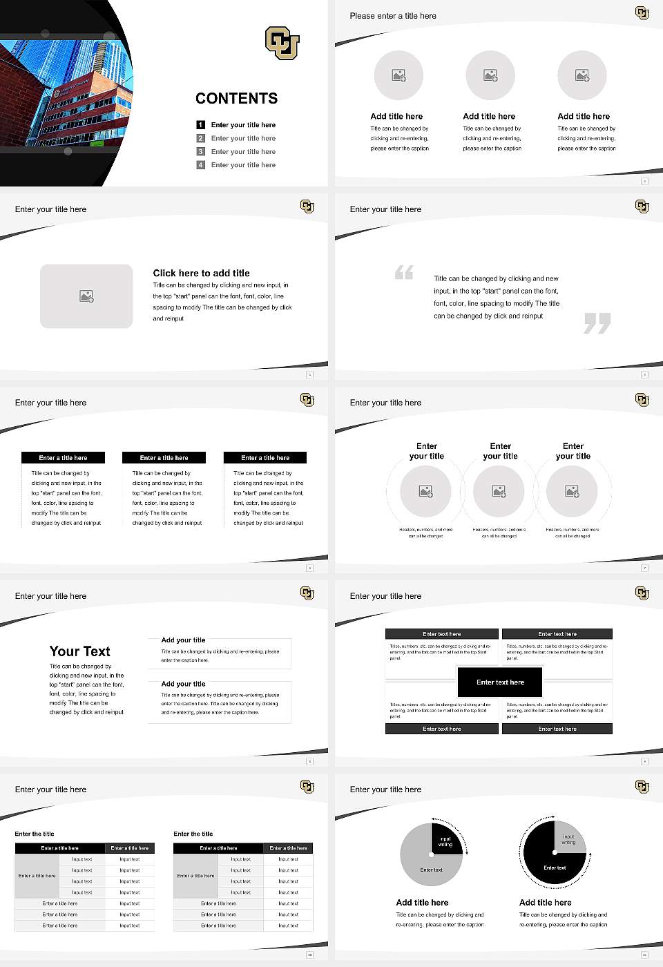 University of Colorado Denver Course/Courseware Creation PPT Template16:9 ratio PPT effect preview image2
