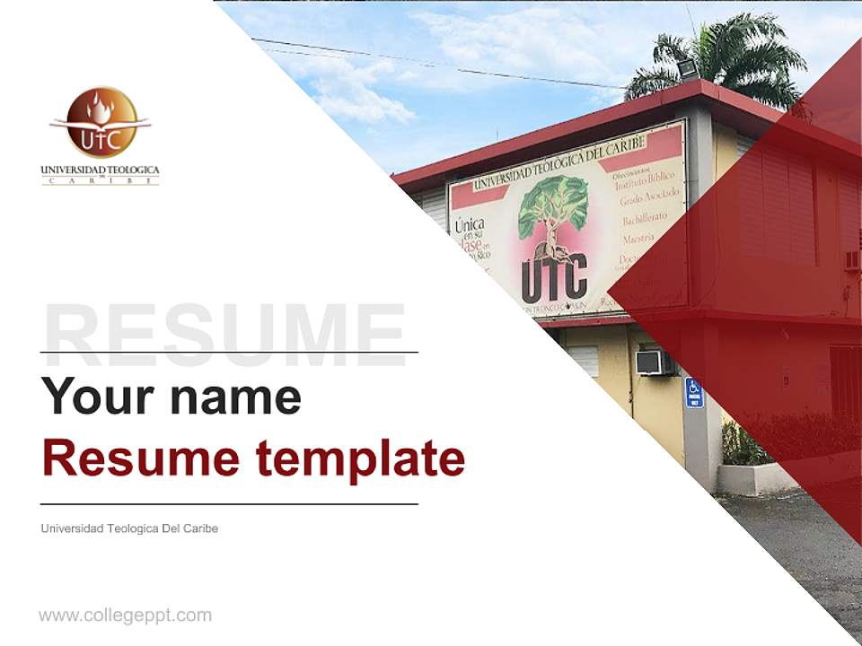 Universidad Teologica Del Caribe Resume PPT Template4:3 ratio PPT effect preview image5