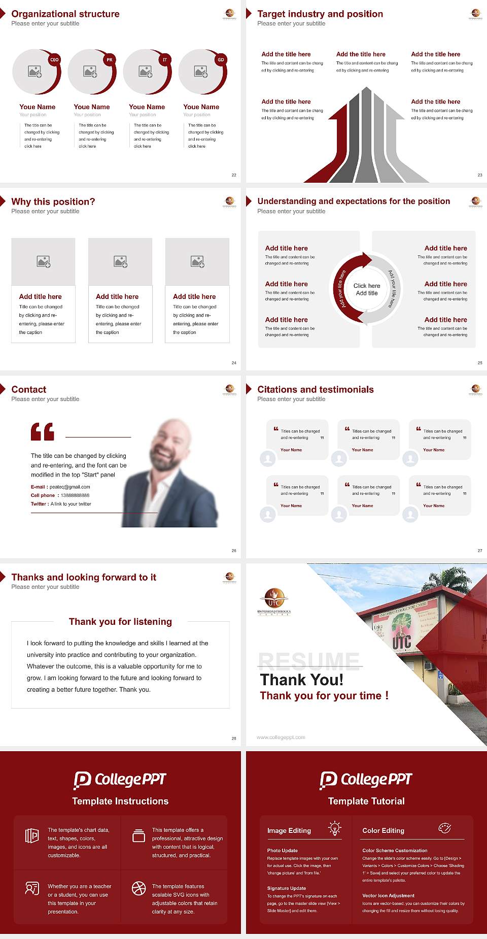 Universidad Teologica Del Caribe Resume PPT Template4:3 ratio PPT effect preview image4
