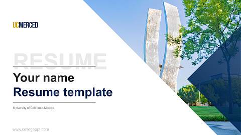University of California-Merced Resume PPT Template