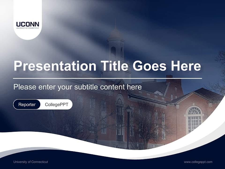 University of Connecticut Lecture Sharing and Networking Event PPT Template4:3 ratio PPT effect preview image4