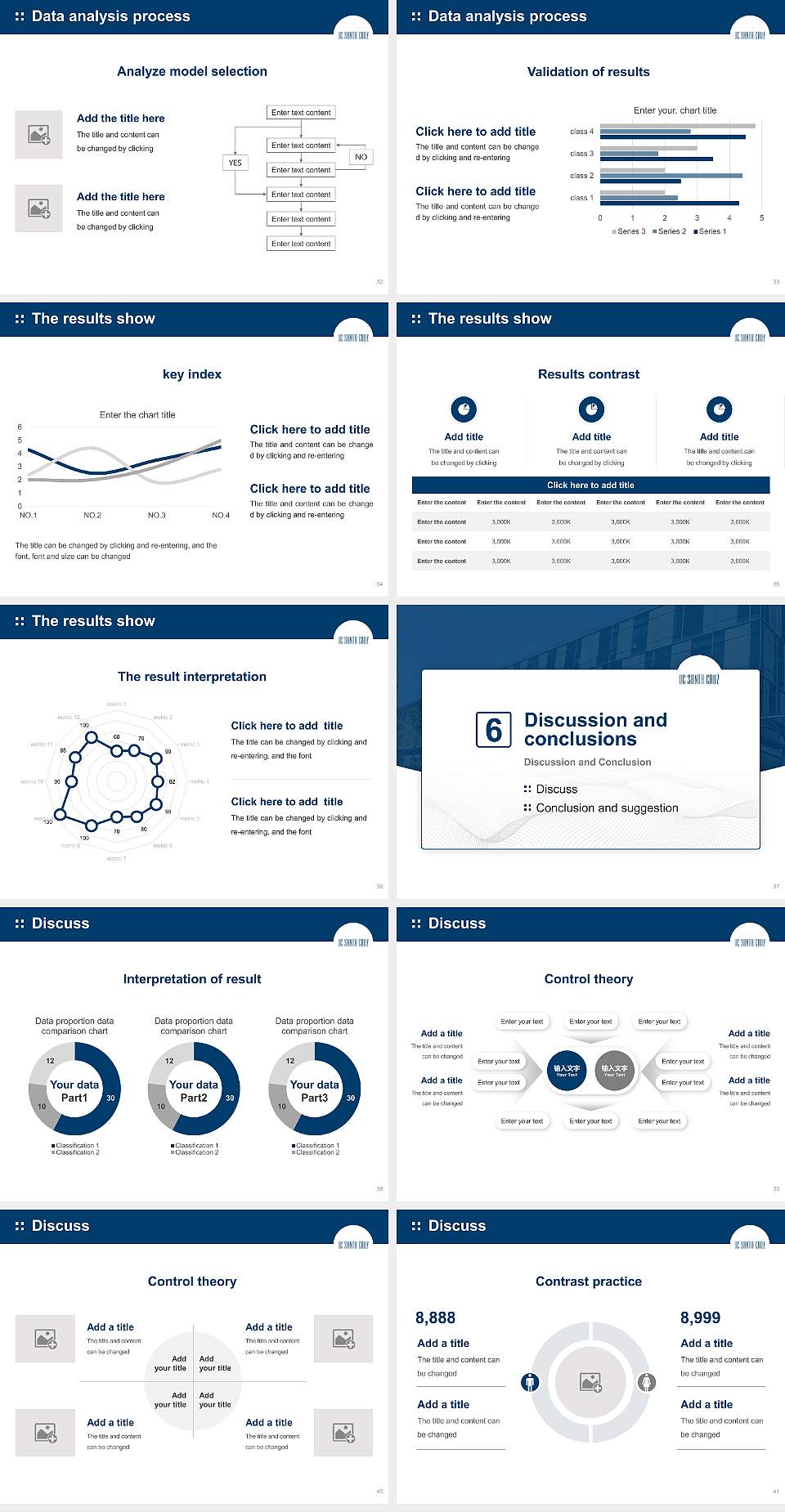 University of California-Santa Cruz Graduation Thesis Defense PPT Template4:3 ratio PPT effect preview image5