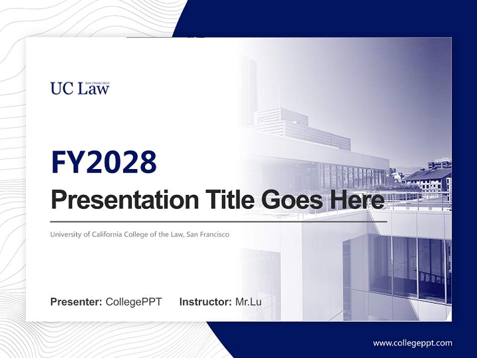 University of California College of the Law, San Francisco Academic Presentation/Research Findings Report PPT Template4:3 ratio PPT effect preview image5