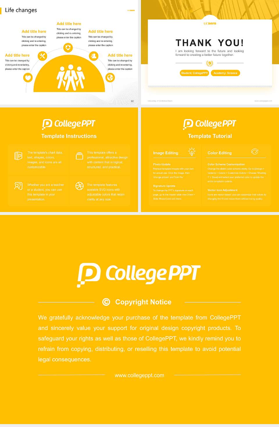 University of California-Davis National Scholarship Defense PPT Template4:3 ratio PPT effect preview image4