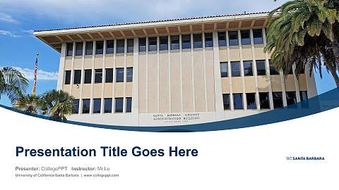 University of California-Santa Barbara Course/Courseware Creation PPT Template