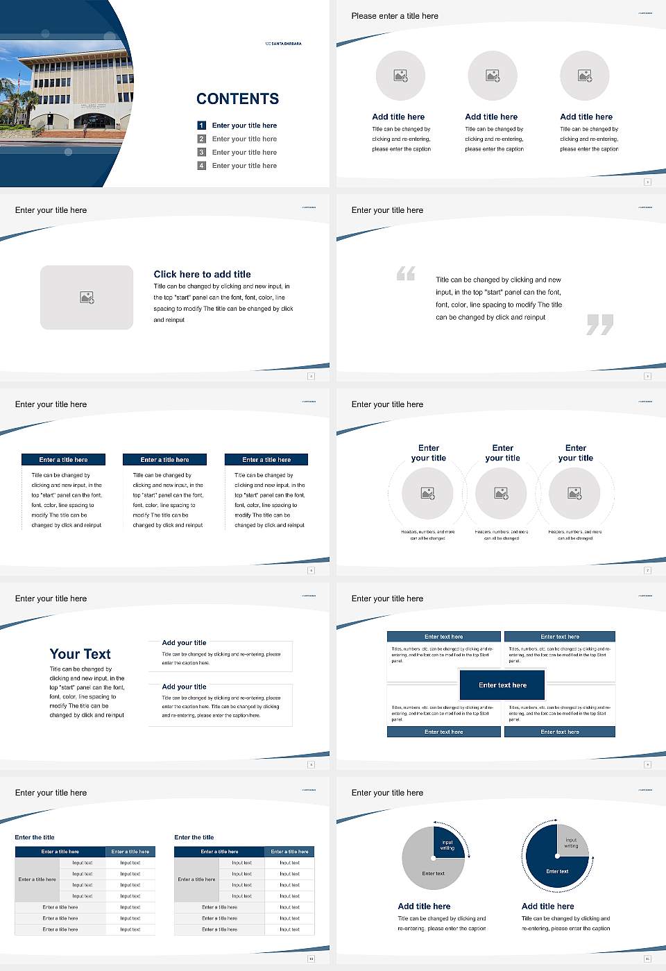 University of California-Santa Barbara Course/Courseware Creation PPT Template16:9 ratio PPT effect preview image2