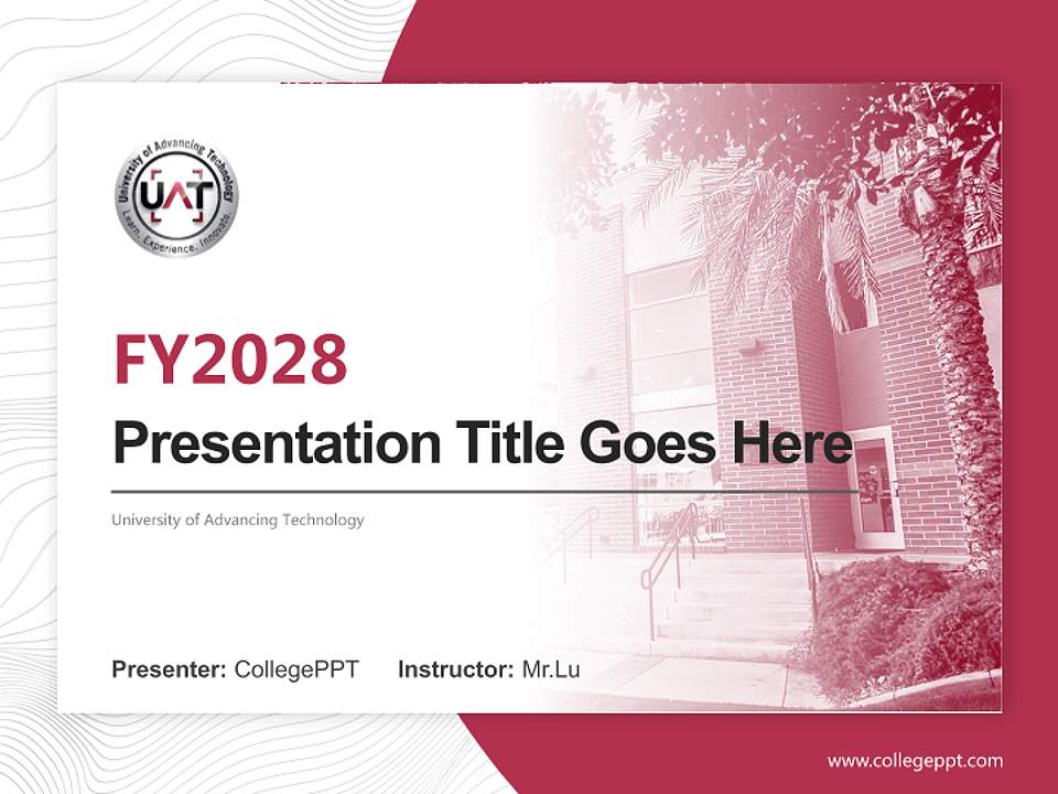 University of Advancing Technology Academic Presentation/Research Findings Report PPT Template4:3 ratio PPT effect preview image5