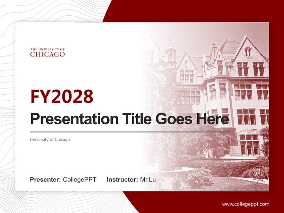 University of Chicago Academic Presentation/Research Findings Report PPT Template4:3 ratio PPT effect preview image5