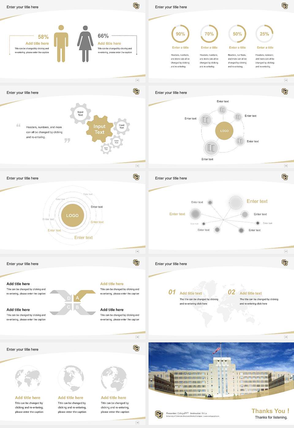 University of Colorado Anschutz Medical Campus Course/Courseware Creation PPT Template16:9 ratio PPT effect preview image4