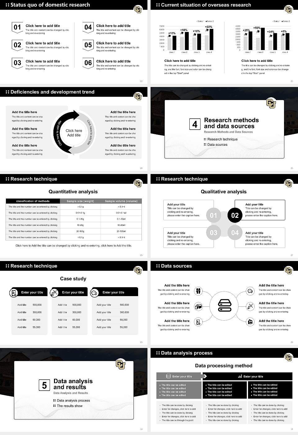 University of Colorado Boulder Graduation Thesis Defense PPT Template16:9 ratio PPT effect preview image4