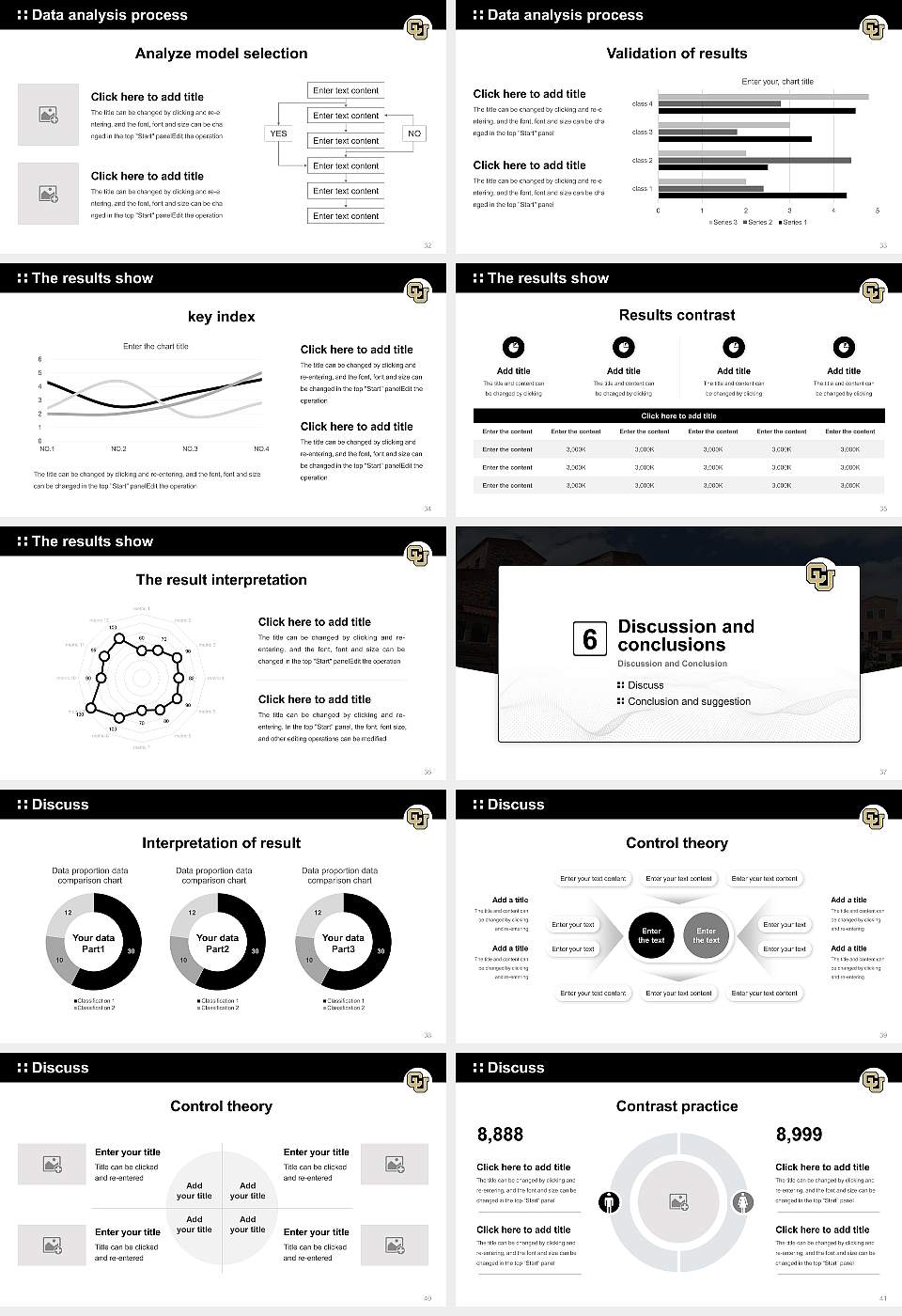 University of Colorado Boulder Graduation Thesis Defense PPT Template16:9 ratio PPT effect preview image5