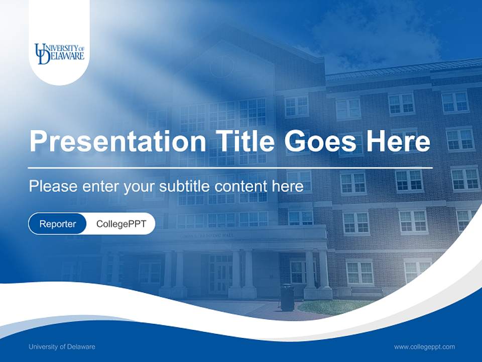 University of Delaware Lecture Sharing and Networking Event PPT Template4:3 ratio PPT effect preview image4