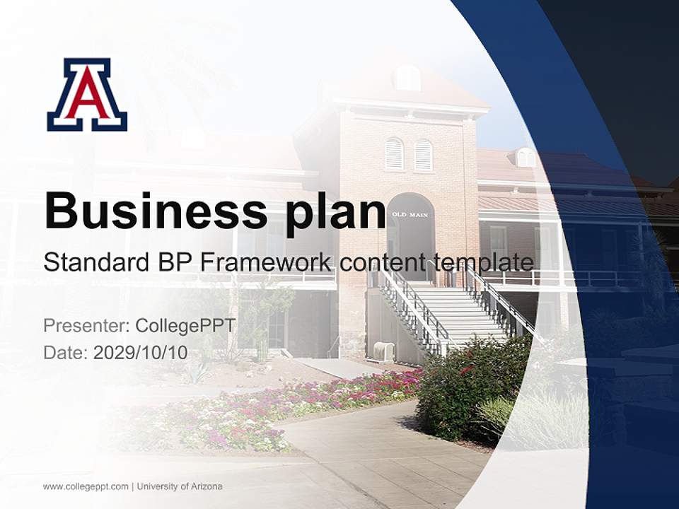 University of Arizona Competition/Entrepreneurship Contest PPT Template4:3 ratio PPT effect preview image9