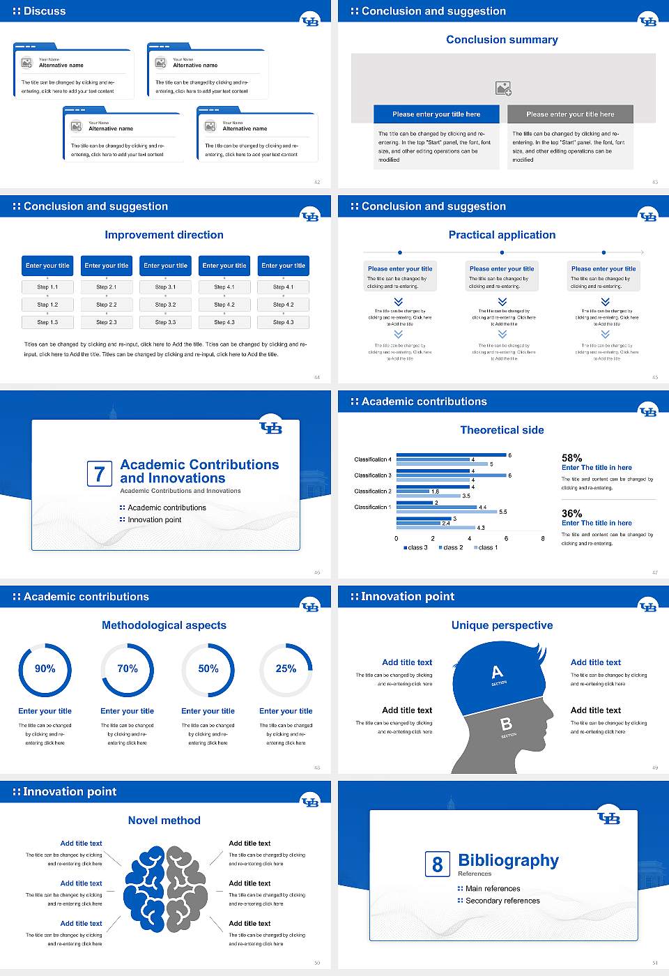 University at Buffalo Graduation Thesis Defense PPT Template16:9 ratio PPT effect preview image6