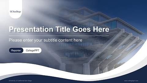 University of California-San Diego Lecture Sharing and Networking Event PPT Template