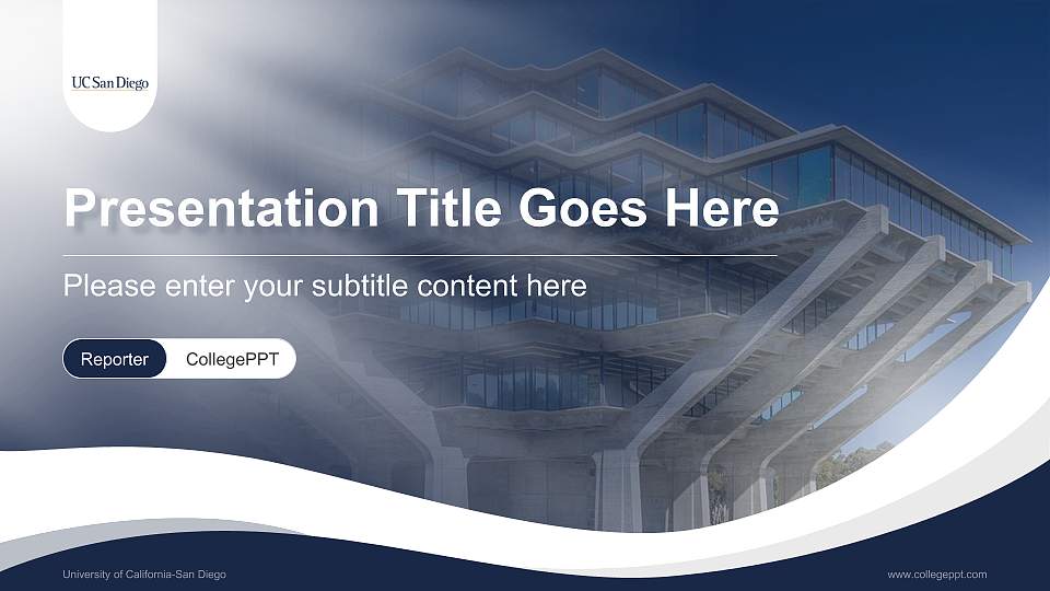 University of California-San Diego Lecture Sharing and Networking Event PPT Template16:9 ratio PPT effect preview image1