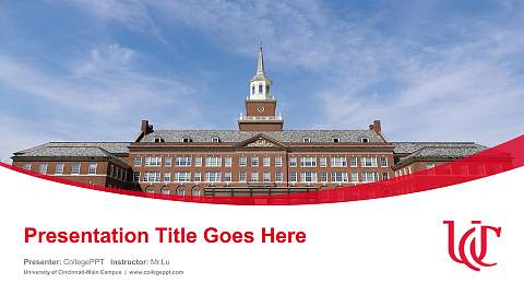 University of Cincinnati-Main Campus Course/Courseware Creation PPT Template