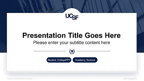 University of California-San Francisco National Scholarship Defense PPT Template