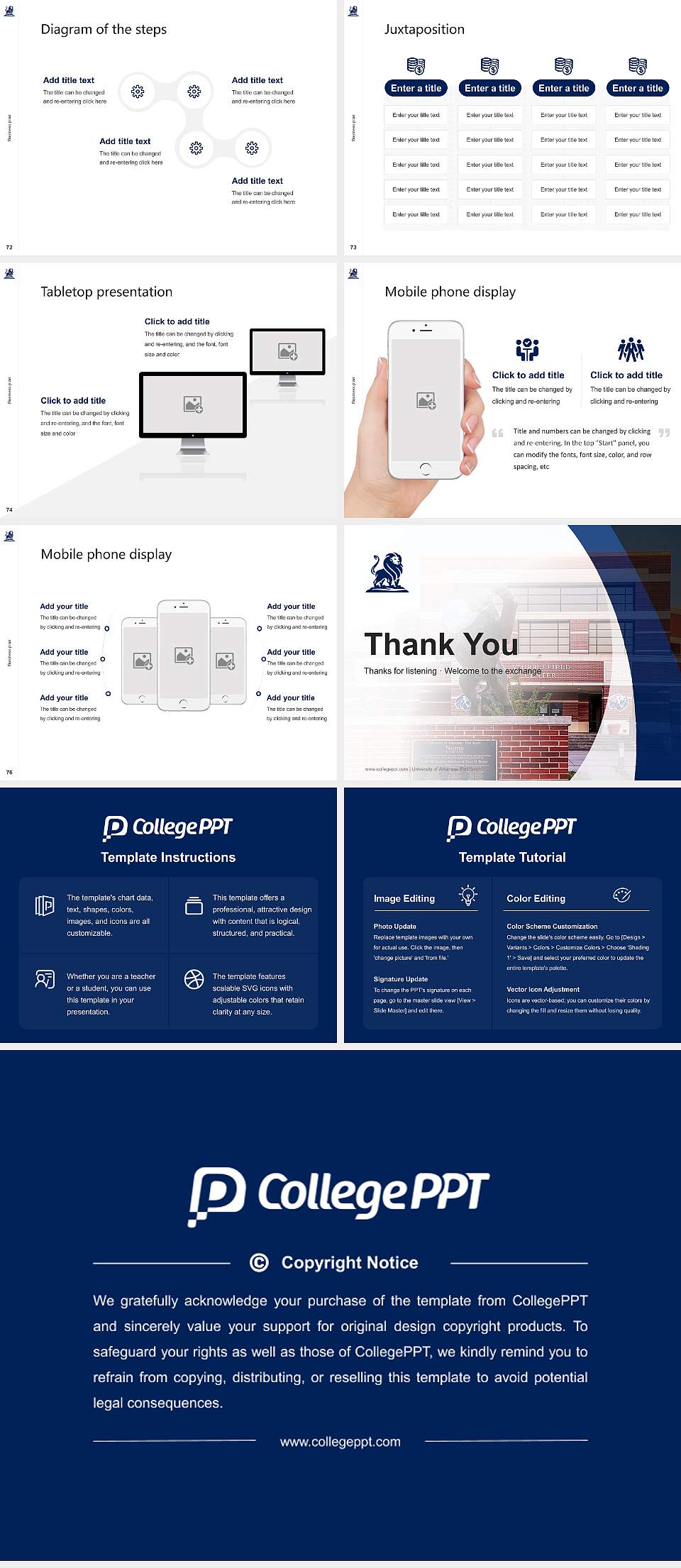 University of Arkansas-Fort Smith Competition/Entrepreneurship Contest PPT Template4:3 ratio PPT effect preview image9
