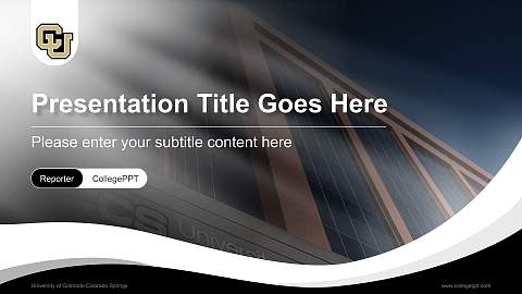 University of Colorado Colorado Springs Lecture Sharing and Networking Event PPT Template