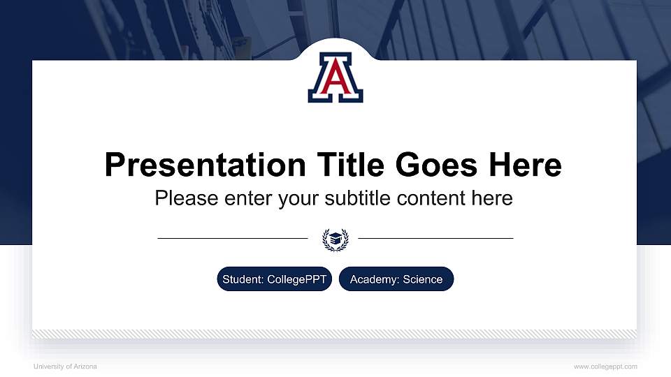 University of Arizona National Scholarship Defense PPT Template16:9 ratio PPT effect preview image