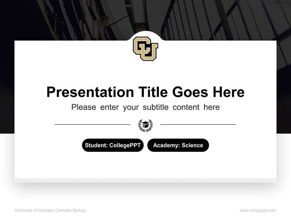University of Colorado Colorado Springs National Scholarship Defense PPT Template4:3 ratio PPT effect preview image1