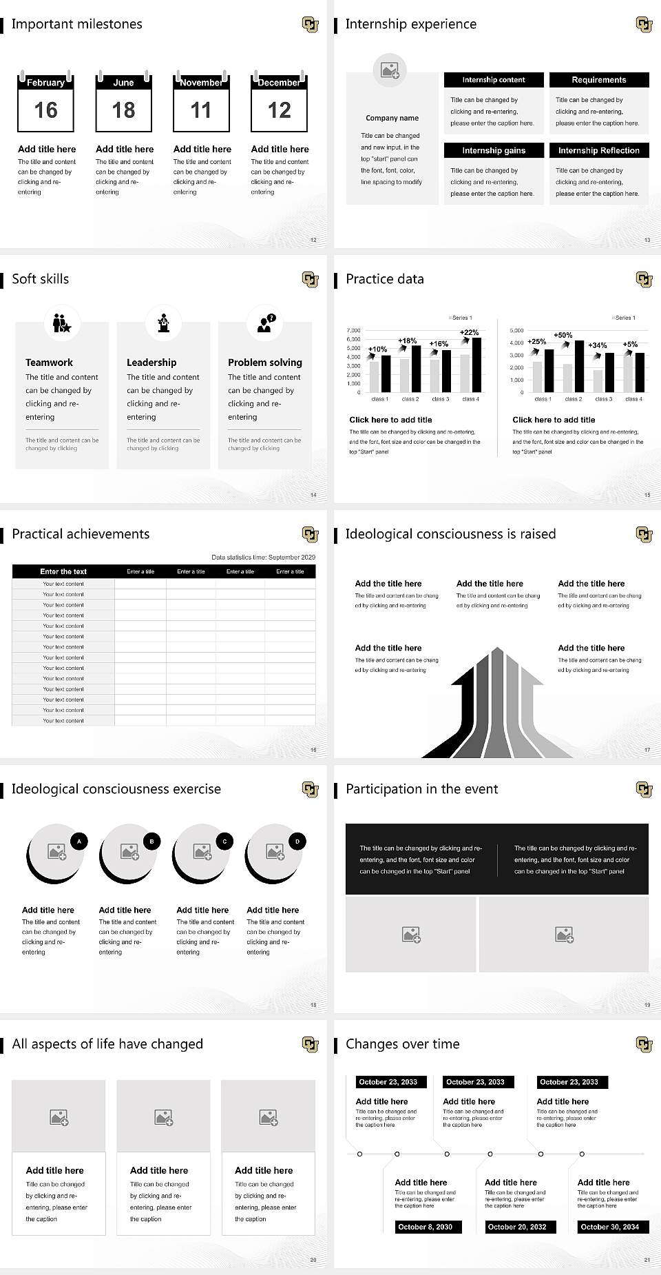 University of Colorado Colorado Springs National Scholarship Defense PPT Template4:3 ratio PPT effect preview image3