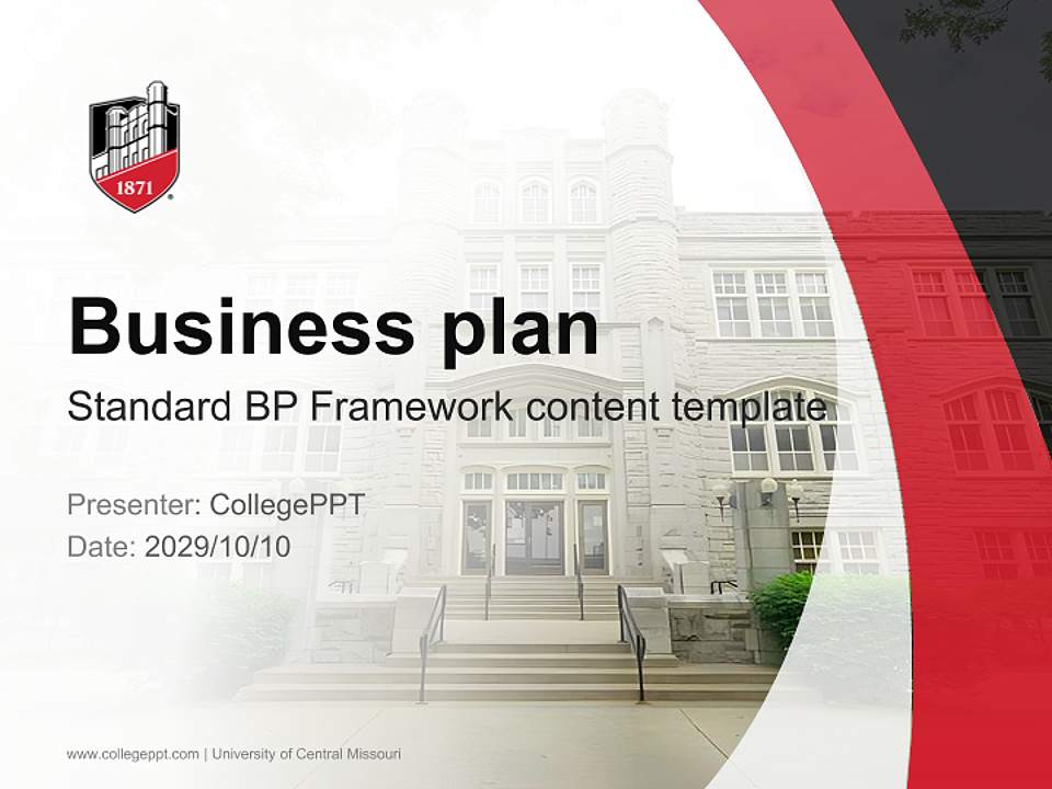 University of Central Missouri Competition/Entrepreneurship Contest PPT Template4:3 ratio PPT effect preview image9