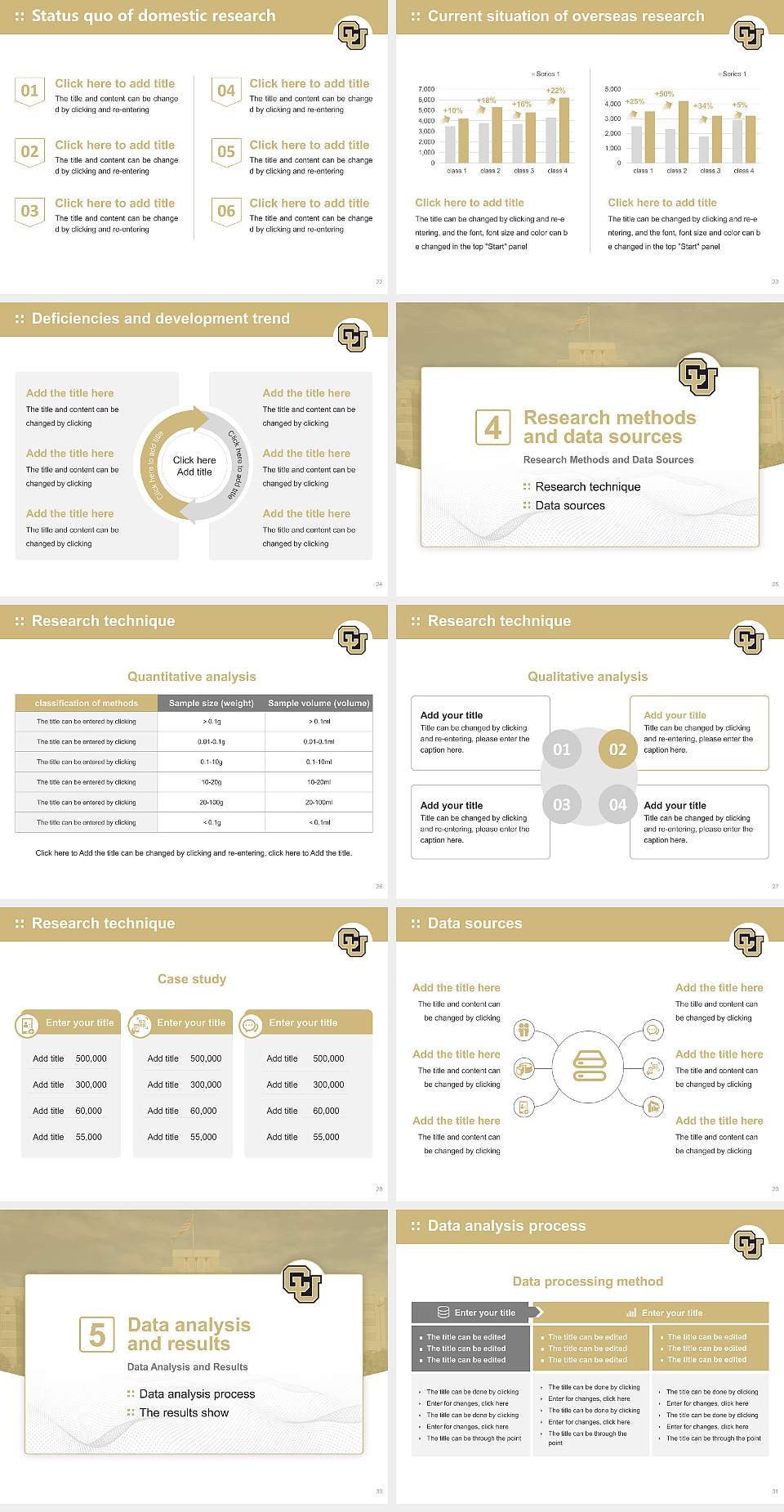 University of Colorado Anschutz Medical Campus Graduation Thesis Defense PPT Template4:3 ratio PPT effect preview image4