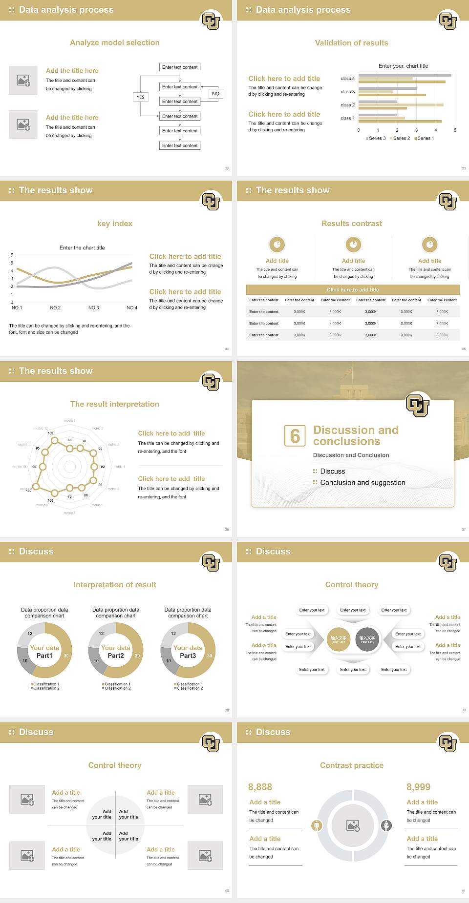 University of Colorado Anschutz Medical Campus Graduation Thesis Defense PPT Template4:3 ratio PPT effect preview image5