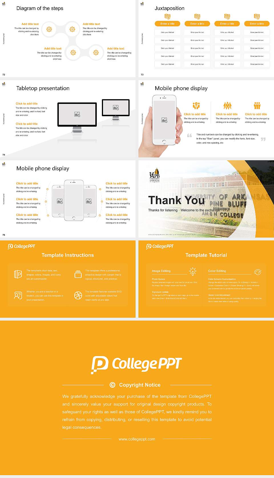 University of Arkansas at Pine Bluff Competition/Entrepreneurship Contest PPT Template16:9 ratio PPT effect preview image9