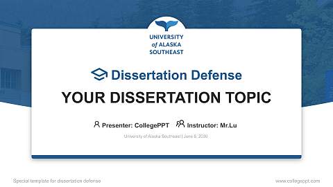 University of Alaska Southeast Graduation Thesis Defense PPT Template