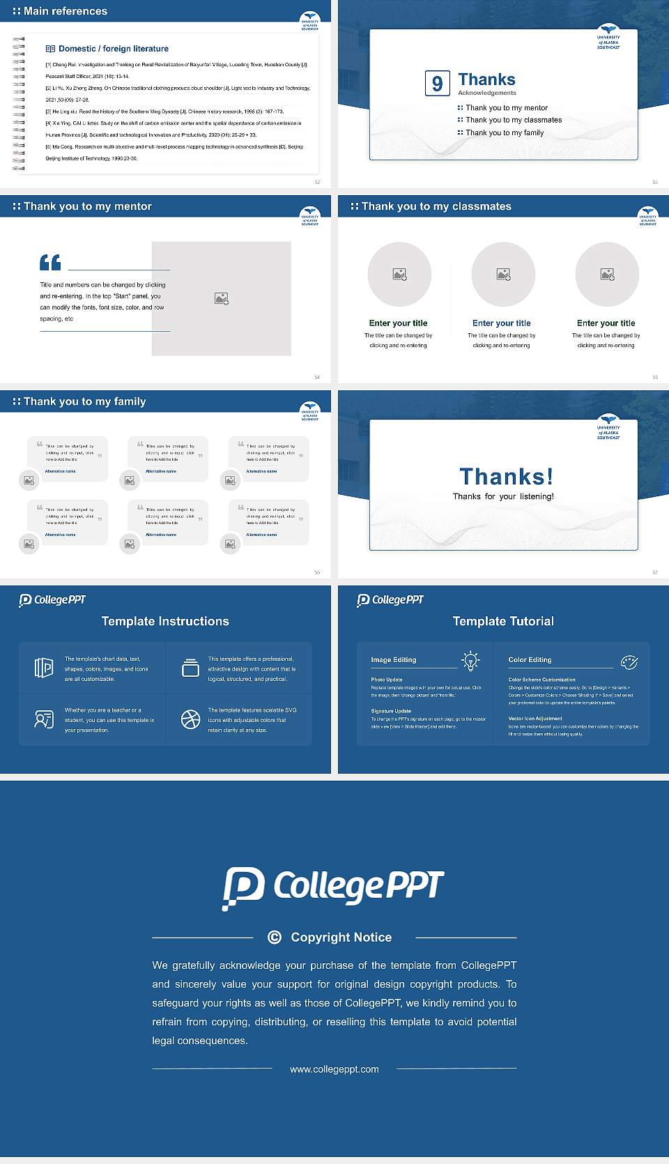 University of Alaska Southeast Graduation Thesis Defense PPT Template16:9 ratio PPT effect preview image7