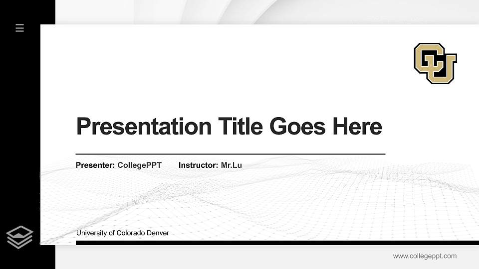 University of Colorado Denver Thesis Proposal/Graduation Defense PPT Template16:9 ratio PPT effect preview image