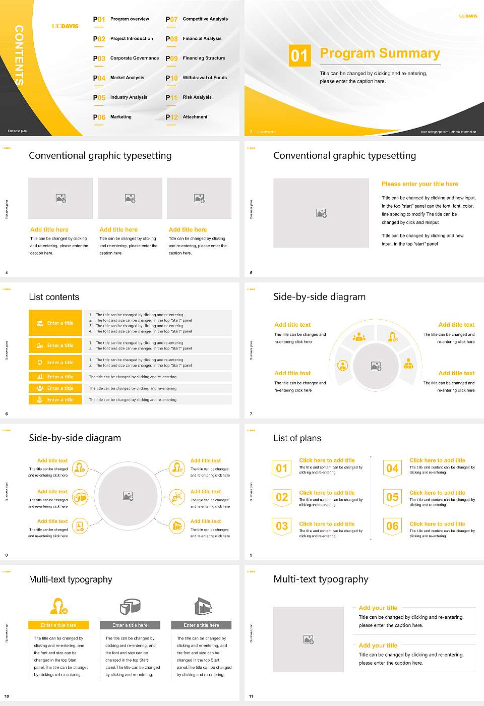 University of California-Davis Competition/Entrepreneurship Contest PPT Template16:9 ratio PPT effect preview image2