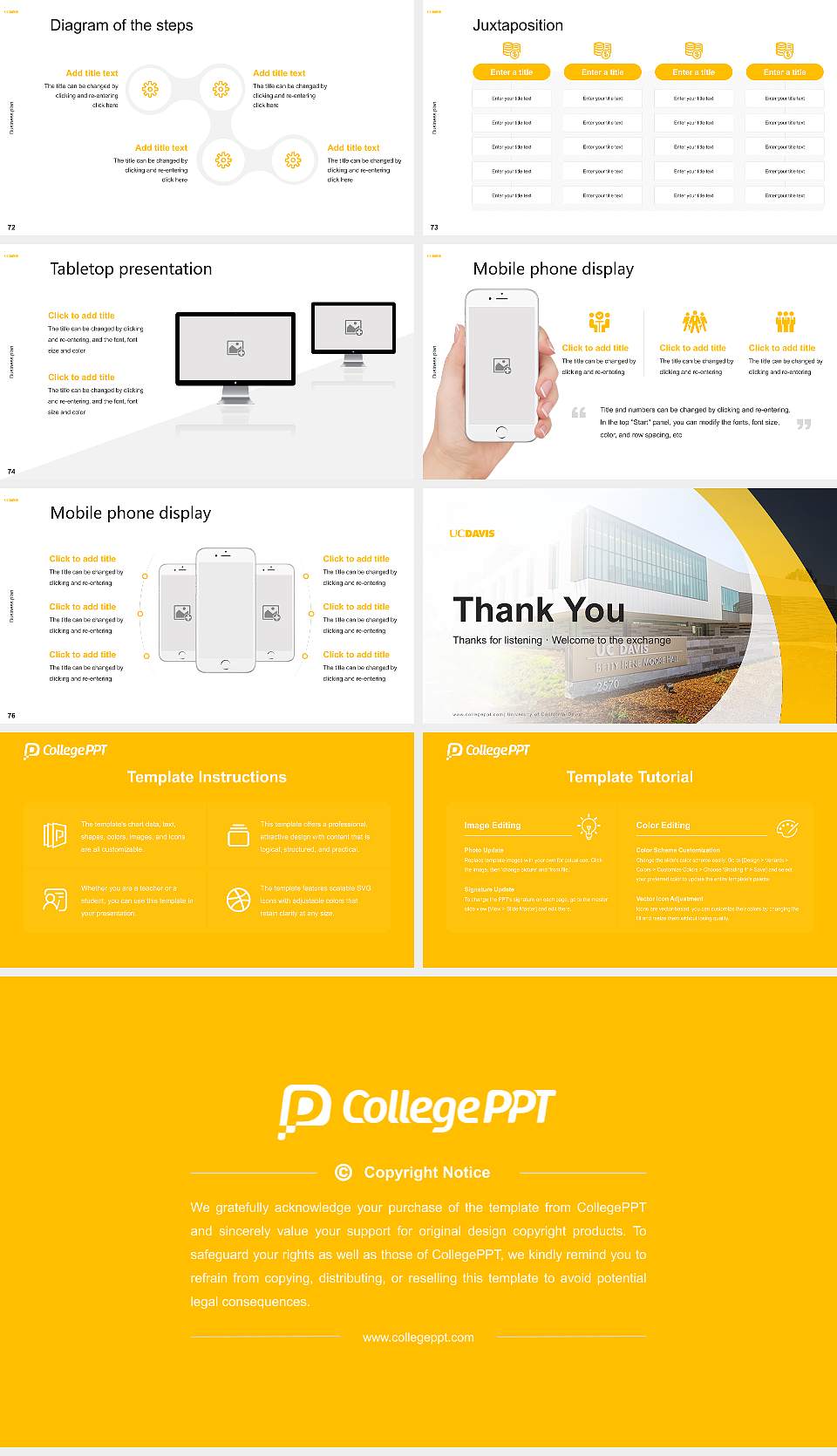 University of California-Davis Competition/Entrepreneurship Contest PPT Template16:9 ratio PPT effect preview image9