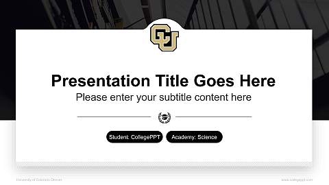 University of Colorado Denver National Scholarship Defense PPT Template
