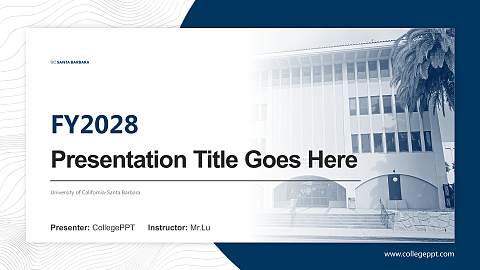 University of California-Santa Barbara Academic Presentation/Research Findings Report PPT Template