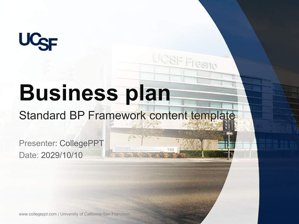 University of California-San Francisco Competition/Entrepreneurship Contest PPT Template4:3 ratio PPT effect preview image9