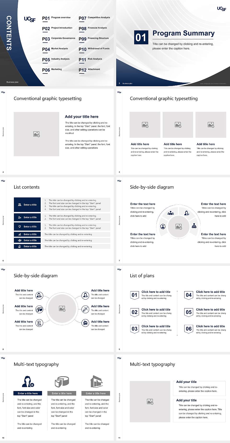 University of California-San Francisco Competition/Entrepreneurship Contest PPT Template4:3 ratio PPT effect preview image2