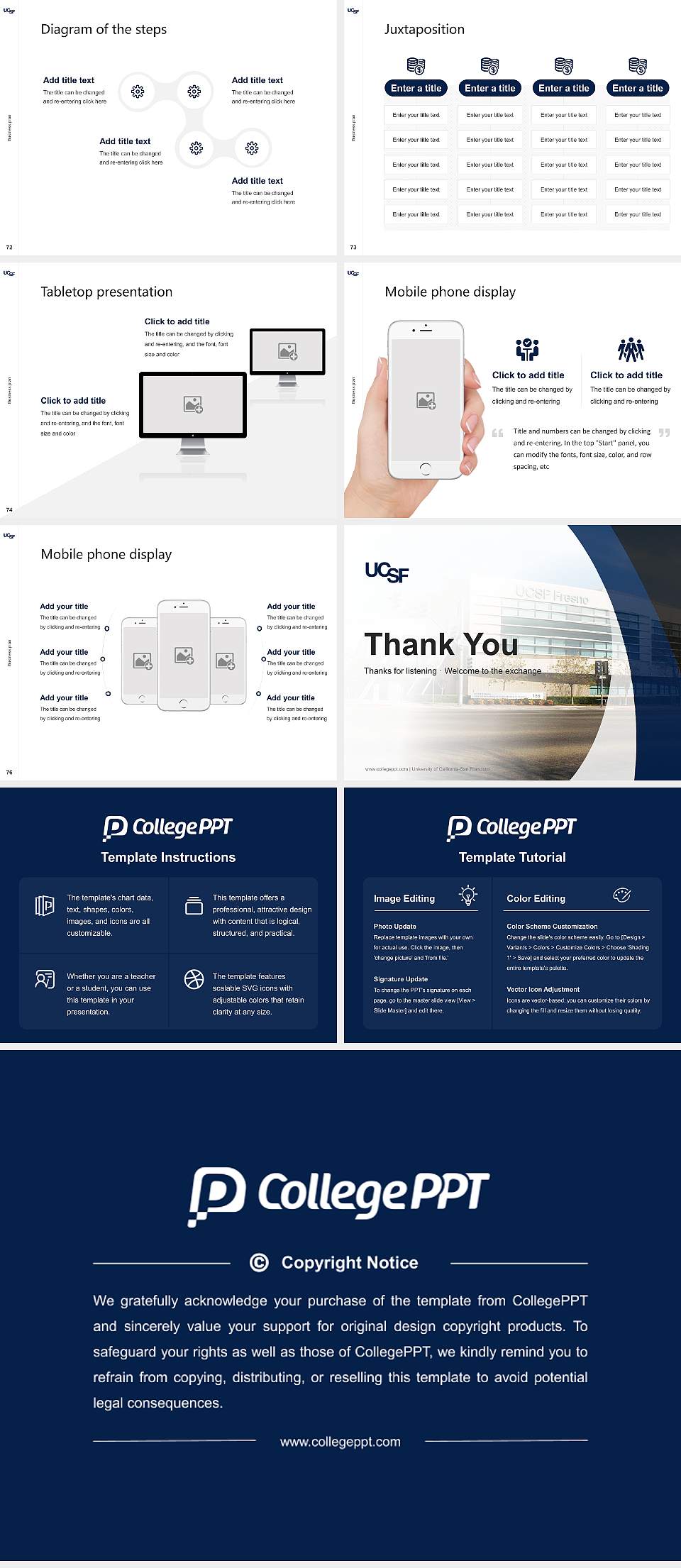 University of California-San Francisco Competition/Entrepreneurship Contest PPT Template4:3 ratio PPT effect preview image9