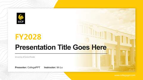 University of Central Florida Academic Presentation/Research Findings Report PPT Template