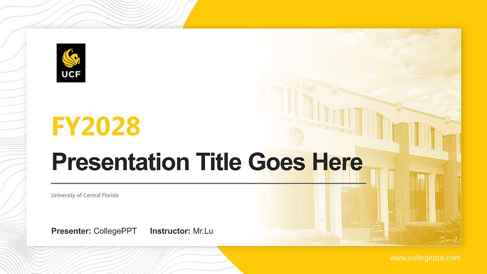 University of Central Florida Academic Presentation/Research Findings Report PPT Template16:9 ratio PPT effect preview image