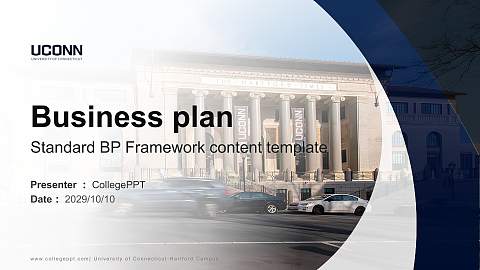 University of Connecticut-Hartford Campus Competition/Entrepreneurship Contest PPT Template