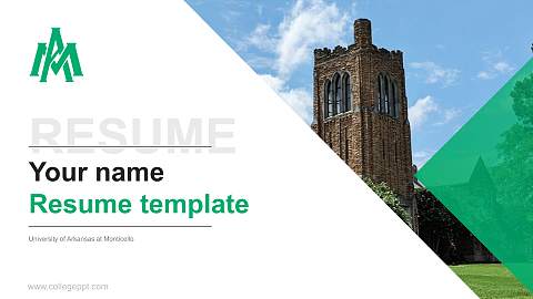 University of Arkansas at Monticello Resume PPT Template