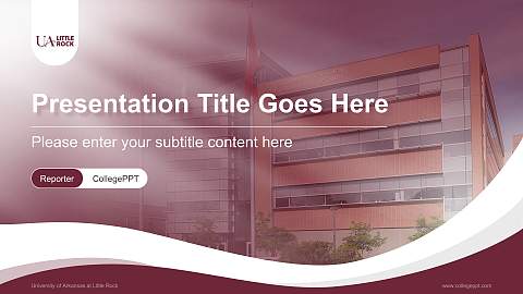University of Arkansas at Little Rock Lecture Sharing and Networking Event PPT Template