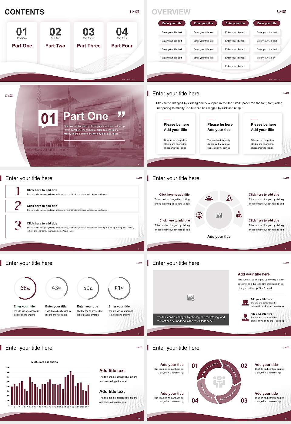 University of Arkansas at Little Rock Lecture Sharing and Networking Event PPT Template16:9 ratio PPT effect preview image2