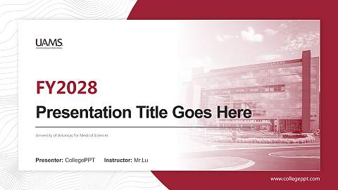 University of Arkansas for Medical Sciences Academic Presentation/Research Findings Report PPT Template