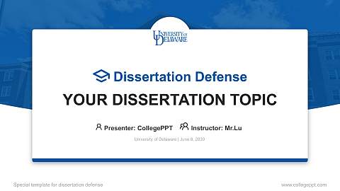 University of Delaware Graduation Thesis Defense PPT Template